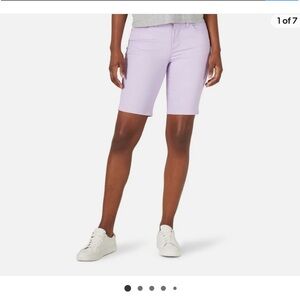 122 Lee Purple Bermuda Jean Shorts Midrise Regular Fit Size 8 EUC